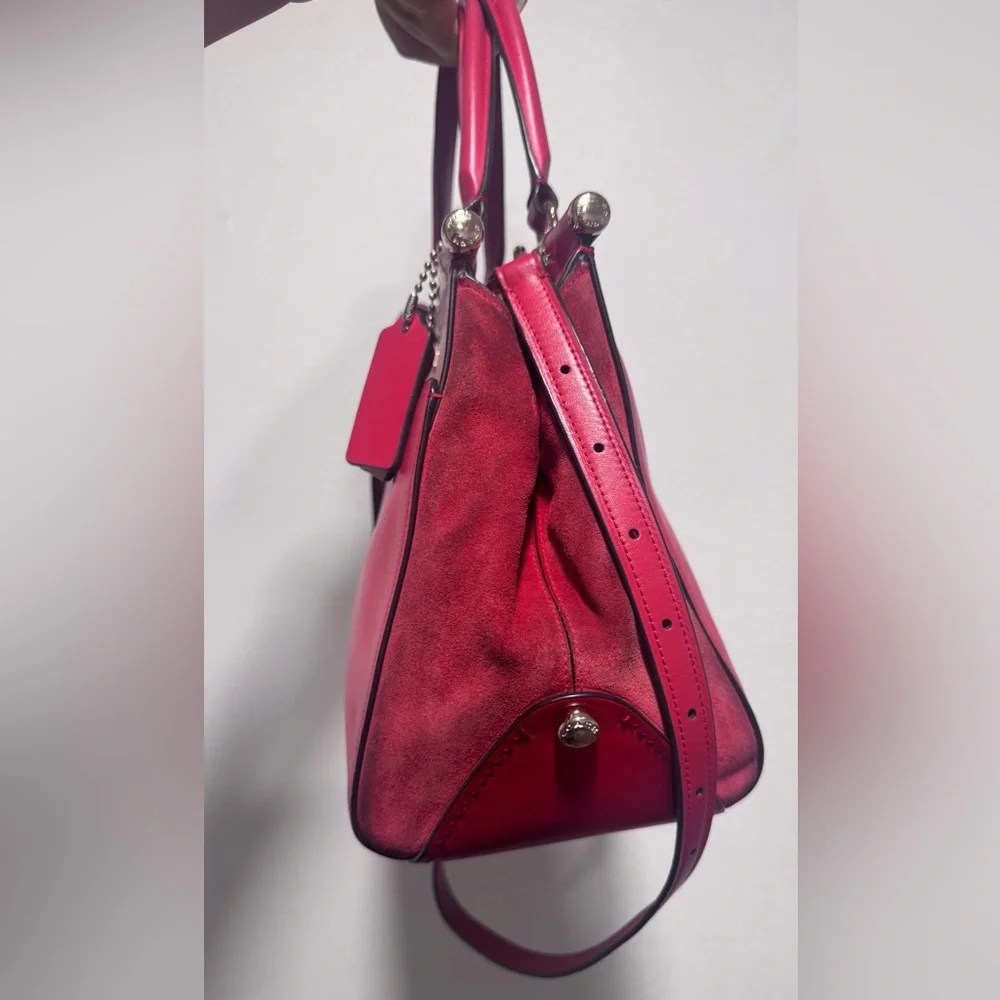 Sold!! Limited edition Coach X Selena Gomez Cherry Red Leather Satchel - Picture 7 of 16